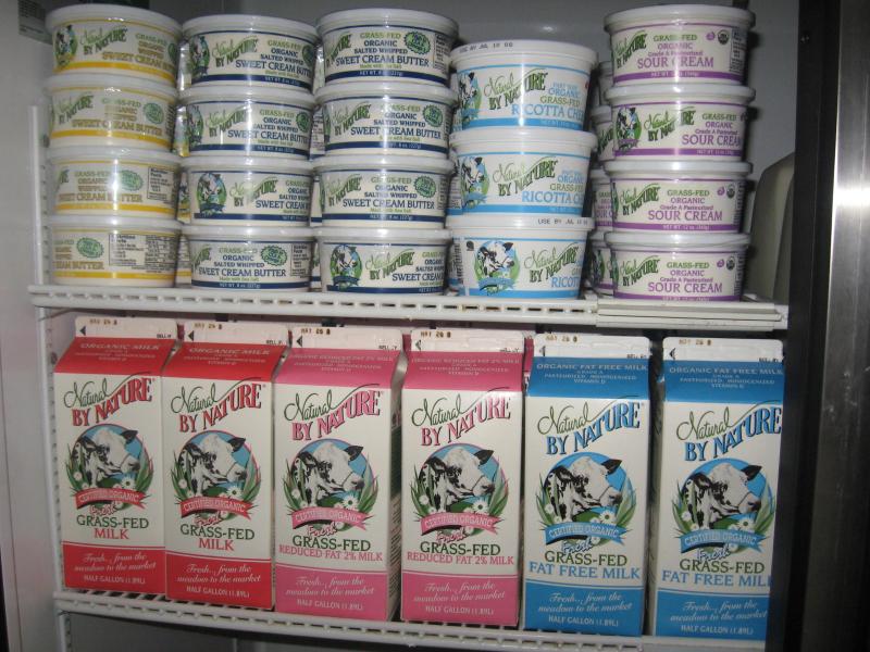 A full refrigerator at our farm store!